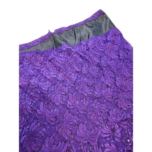 Vintage Judith Ann Plus 3X Purple Beaded Sequin 2pc Skirt Set Rayon - Picture 15 of 16